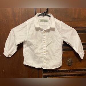 Zara Kids White Button Down Shirt
